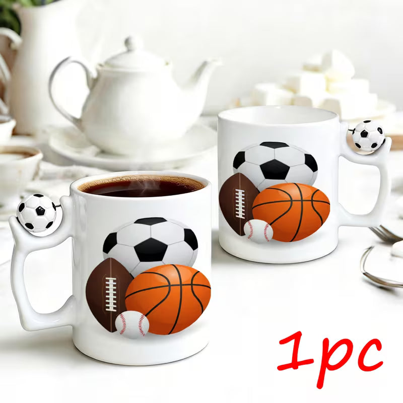 Fußballtasse mit drehbaren Ball